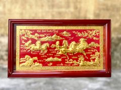 Tranh mã đáo thành công đồng KT 107x61cm - Tranh bát mã