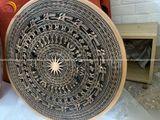 Tranh mặt trống đồng đỏ đúc ĐK 80cm