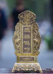 Bài vị Cửu Huyền Thất Tổ đồng vàng làm màu giả cổ 42cm | Đồ thờ bằng đồng đẹp ý nghĩa