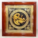Tranh chữ Phúc mạ vàng phần chữ KT68x68cm - tranh quà tặng Đồng Đông Sơn