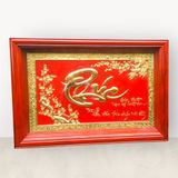 Tranh Chữ Phúc mạ vàng chữ KT54x81cm - tranh quà tặng Đồng Đông Sơn