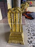 Ngai thờ đồng vàng mộc cao 81cm