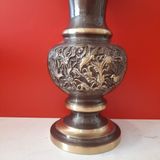 Lọ hoa bằng đồng màu hun nâu cao 30cm