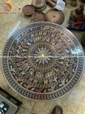 Tranh trống đồng ngũ sắc mặt trống đồng khảm vàng bạc đk 60cm