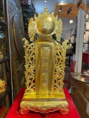 Bài vị đồng vàng cao 41cm dát vàng 14K | Đồ thờ bằng đồng đẹp ý nghĩa