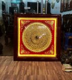 Tranh trống đồng đồng vàng dát vàng KT 1m2x1m2