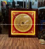 Tranh trống đồng đồng vàng dát vàng KT 1m2x1m2