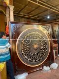 Tranh trống đồng mặt trống đồng đỏ đúc kt 1m9x1m9