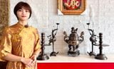 Bộ ngũ sự khảm ngũ sắc họa tiết rồng cao 50cm