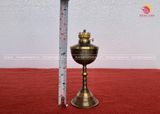Đèn dầu đồng vàng hun nâu cao 20cm - Đồ thờ phong thủy giá rẻ