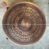 Quả trống ngọc lũ đúc đồng đỏ đường kính 50cm - Trống đồng Ngọc Lũ đúc nổi