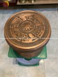 Quả trống ngọc lũ đúc đồng đỏ đường kính 20cm - Trống đồng Ngọc Lũ đúc nổi