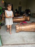 Đôi lục bình khảm ngũ sắc đồng đỏ cao 170cm - Lục bình lớn