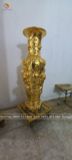Đôi lục bình ôm cổ bằng đồng đỏ dát vàng 24K cao 120cm - Lục bình cỡ đại