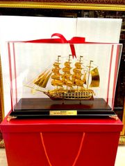 Quà tặng thuận buồm xuôi gió mạ vàng 24K KT 31cm (Mẫu 7) - Mô hình thuyền