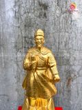 Tượng Trần Quốc Tuấn đồng đỏ dát vàng cao 50cm  - Tượng đồng trang trí