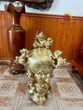 Thất lân bằng đồng vàng cattut cày nổi cao 70cm