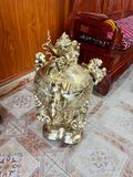 Thất lân bằng đồng vàng cattut cày nổi cao 70cm