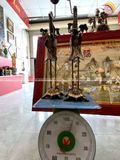 Bộ ngũ sự đồng vàng đỉnh rồng 65cm màu giả cổ