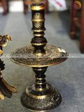 Bộ ngũ sự đồng vàng đỉnh rồng  ánh tím cao 40cm