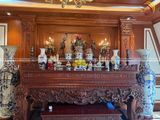 Bộ ngũ sự khảm ngũ sắc họa tiết rồng cao 60cm (khảm nhiều vàng)