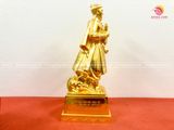 Tượng Trần Quốc Tuấn bằng đồng thếp vàng cao 50cm  - Tượng đồng trang trí
