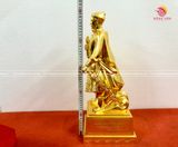 Tượng Trần Quốc Tuấn bằng đồng thếp vàng 24K cao 50cm  - Tượng đồng trang trí