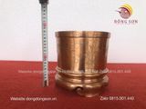 Bát hương đồng đỏ đường kính 18cm