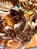 Bộ đỉnh ngũ sự đồng đỏ đỉnh rồng cao 60cm