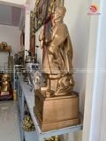 Tượng Trần Quốc Tuấn đồng đỏ màu giả cổ cao 90cm  - Tượng đồng trang trí