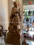 Tượng Trần Quốc Tuấn đồng đỏ màu giả cổ cao 90cm  - Tượng đồng trang trí