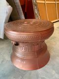 Quả trống ngọc lũ đúc đồng đỏ đường kính 50cm mẫu cao cấp màu phớt hồng - Trống đồng Ngọc Lũ đúc nổi