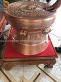 Quả trống ngọc lũ đúc đồng đỏ đường kính 40cm - Trống đồng Ngọc Lũ đúc chìm