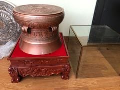 Quả trống ngọc lũ đúc đồng đỏ đường kính 40cm - Trống đồng Ngọc Lũ đúc chìm