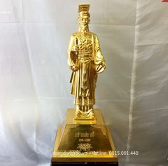 Tượng Lý Thái Tổ bằng đồng đỏ dát vàng cao 89cm nặng 40kg