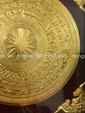 Mặt trống đồng đông sơn thúc tay dát vàng 14k | mặt trống đồng ĐK 60cm