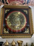 Tranh trống đồng đông sơn họa tiết ăn mòn | tranh trống đồng bản đồ Việt Nam KT 90x90cm