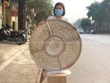 Mặt trống đồng mạ vàng 24K DK 90cm