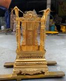 Ngai thờ bằng đồng vàng dát vàng 24k | ngai thờ gia tiên đầy đủ kích thước