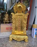 Ngai thờ bằng đồng vàng dát vàng 24k | ngai thờ gia tiên đầy đủ kích thước