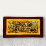 Tranh Mừng Thọ Ông đồng vàng dát vàng kích thước 90cm x 170cm - Đồng Đông Sơn