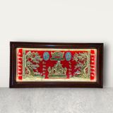 Tranh Mừng Thọ Bà đồng vàng kích thước 80cm x 159cm - Đồng Đông Sơn