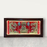 Tranh Mừng Thọ Ông Bà đồng vàng kích thước 80cm x 159cm - Đồng Đông Sơn