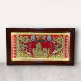 Tranh Mừng Thọ Ông đồng vàng kích thước 77cm x 134cm - Đồng Đông Sơn