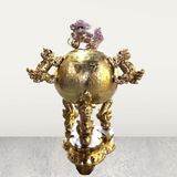 Thất lân bằng đồng vàng cattut cày nổi cao 117cm