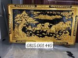 Tranh mã đáo thành công bằng đồng nguyên tấm khung đồng dát vàng 14k | tranh đồng mã đáo thành công KT 1m7x90cm