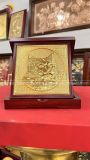 Tranh quà tặng mạ vàng - Tranh mèo mạ vàng KT 16,5cm