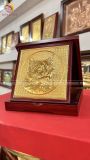 Tranh quà tặng mạ vàng - Tranh mèo mạ vàng KT 16,5cm