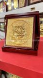 Tranh quà tặng mạ vàng - Tranh mèo mạ vàng KT 16,5cm