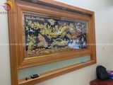 Tranh Vinh hoa phú quý bằng đồng dát vàng bạc  KT 2m3x1m2